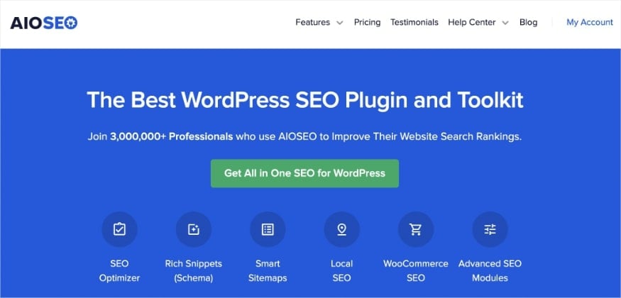 All in One SEOホームページ、最高のWordPress SEOプラグイン。