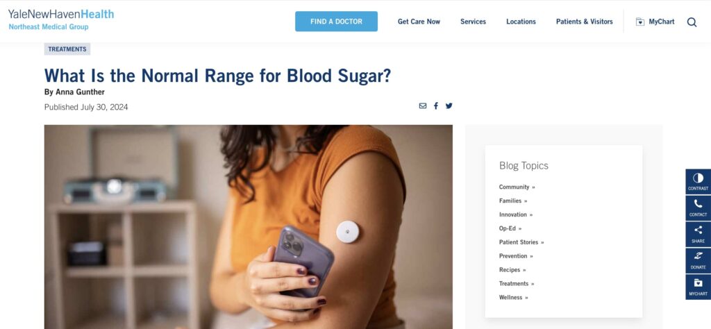 A screenshot of the blog post that generated 84% of all Northeast Medical Group's traffic.