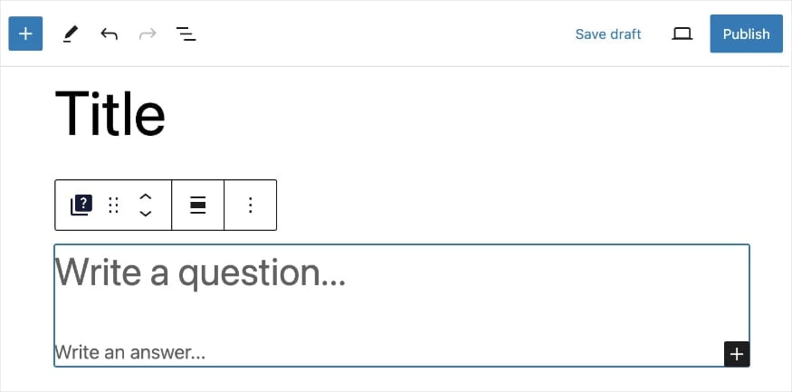 AIOSEO block for question and answer.