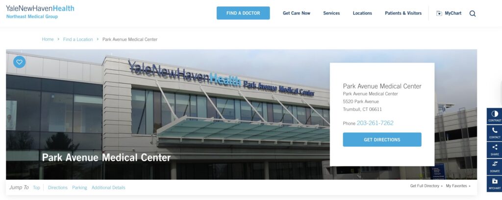 Park Avenue Medical Center locatinp age.