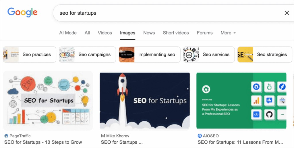 Image SEO example