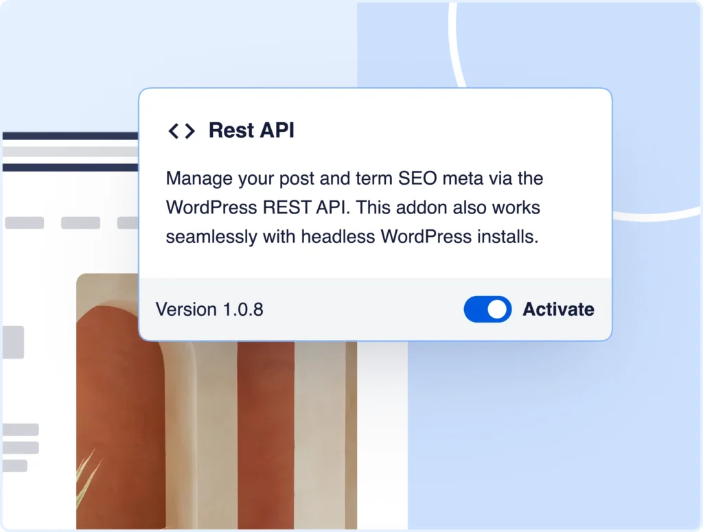 Build powerful WordPress applications with our REST API.