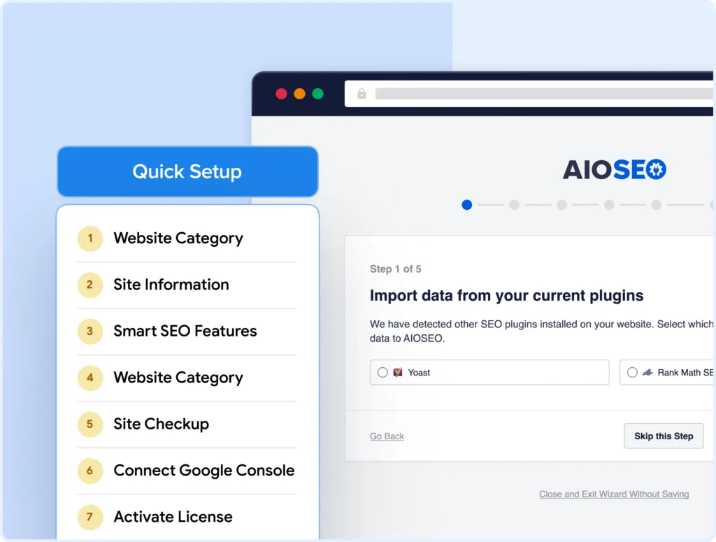 Get started with creating an SEO-optimized WordPress site in minutes.