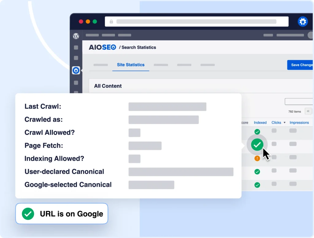 Get the latest Google Index Status from Search Console.