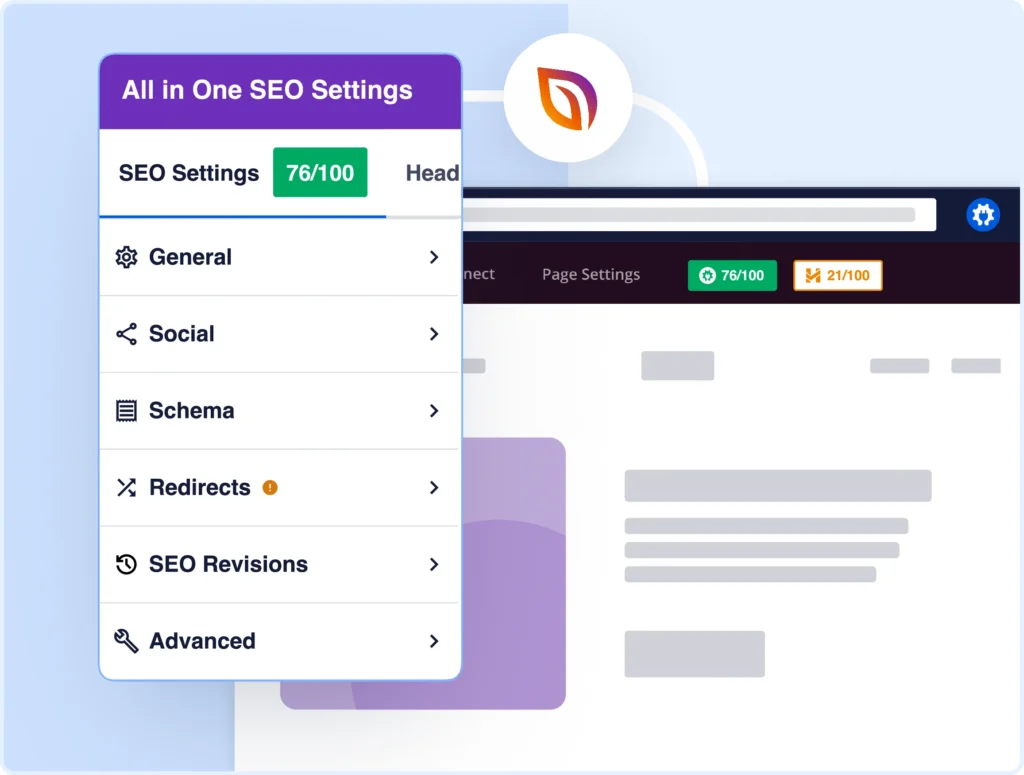 Get SEO recommendations directly in the SeedProd Page Builder.