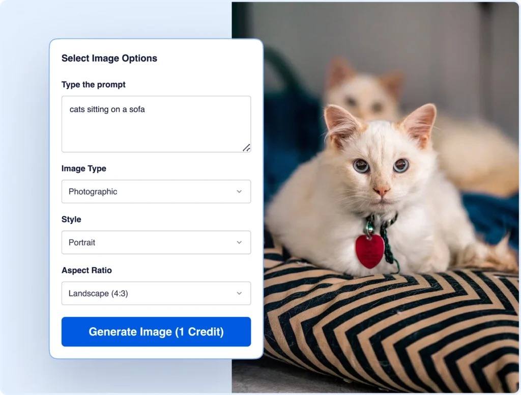 Generate images with the click of a button.