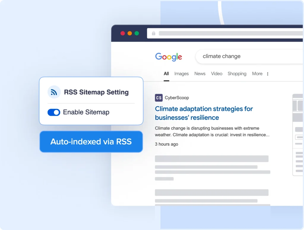 RSSサイトマップとRSSフッターを一ヶ所で簡単に管理できます。