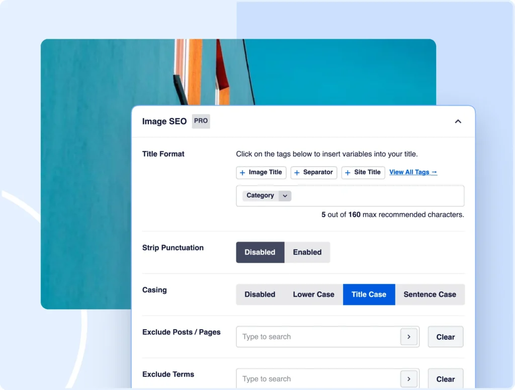 Manage all image SEO elements from WordPress.