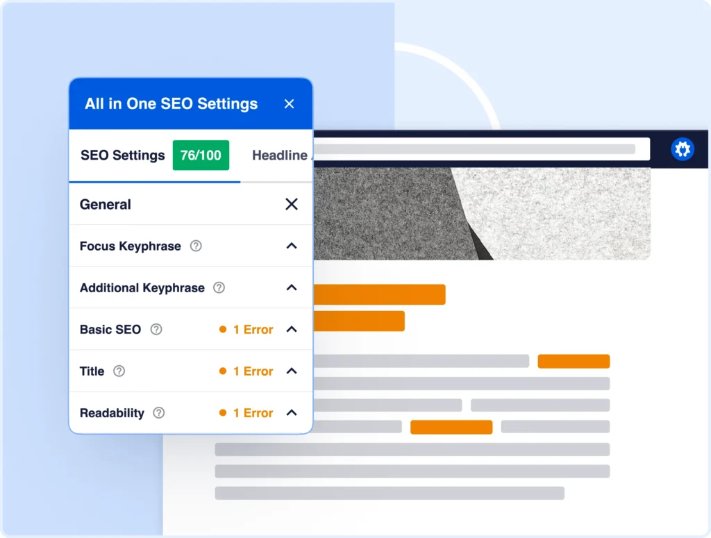 Get SEO recommendations as you write in your preferred WordPress page builder.