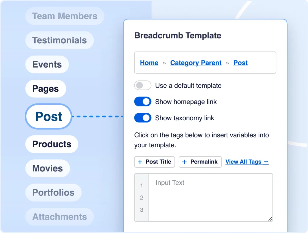 Customize your breadcrumbs for brand consistency.