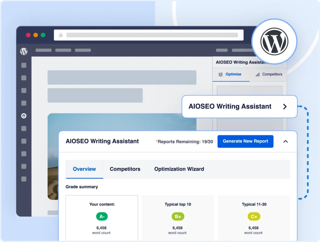 WordPressエディターでコンテンツ最適化の提案を得る。
