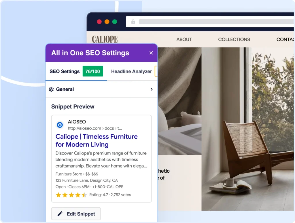 See your Google snippet previews in the SeedProd Builder.