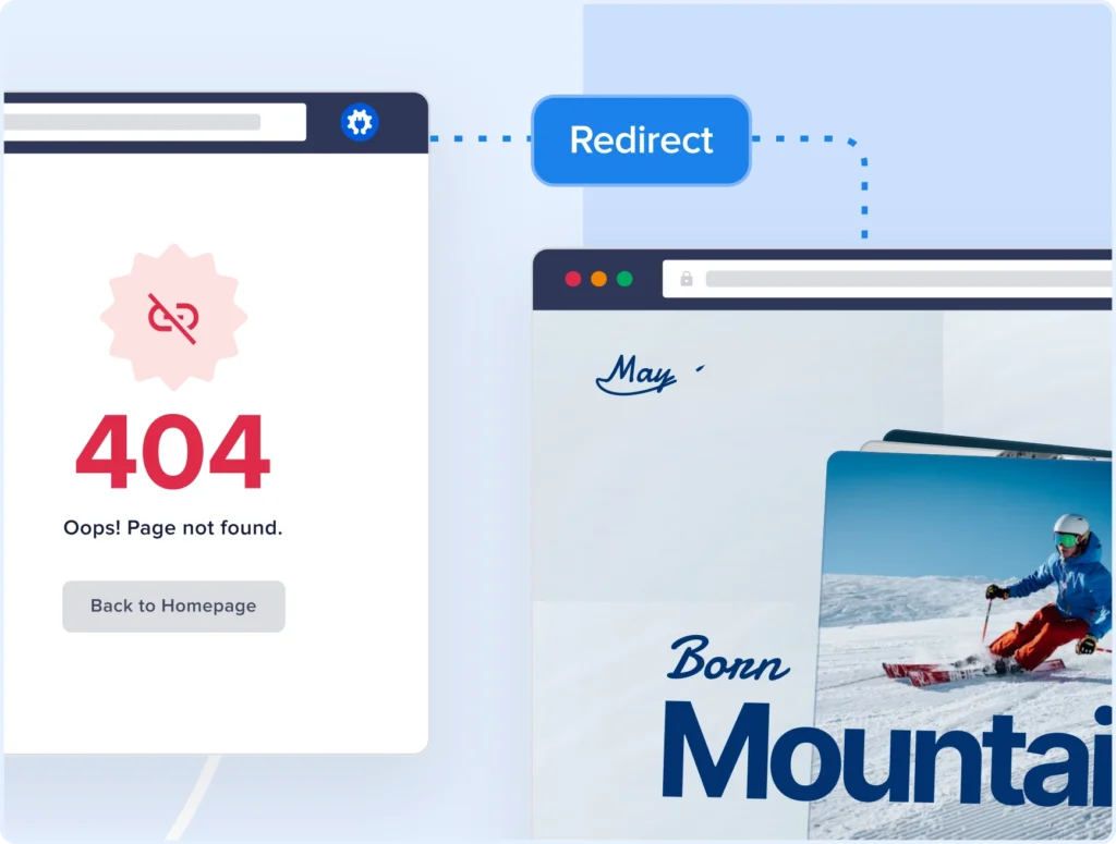 404ページのエラーを避けるためにリダイレクトを導入する。